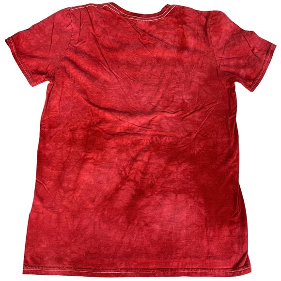 Patriotic USA Kitten Cat Subtle Tie Dye Short Sleeve Tee Shirt Crew Neck Small - Picture 3 of 10